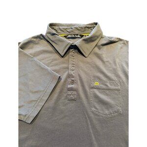 Men’s Travis Mathew XL Polo Gray Pocket Polo Prima Cotton